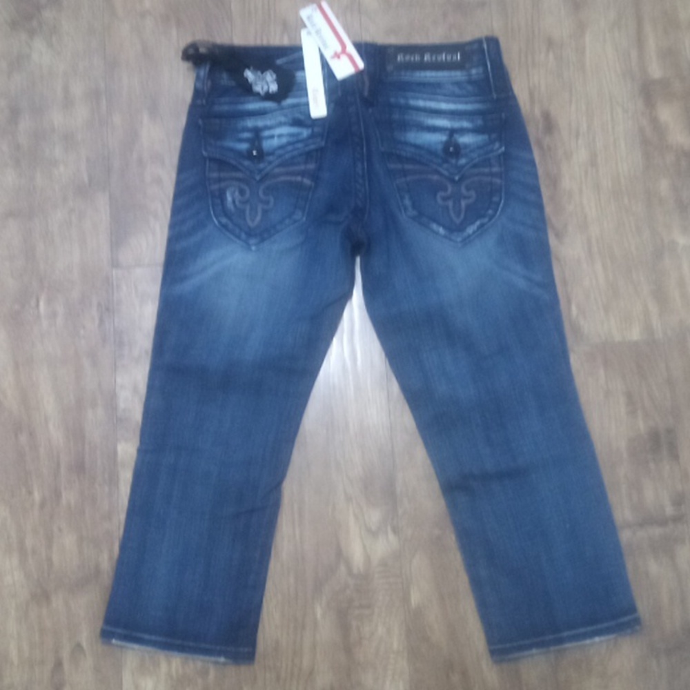 Rock Revival Women's 26 Capri Jen Faux Leather Flap Pockets NWT